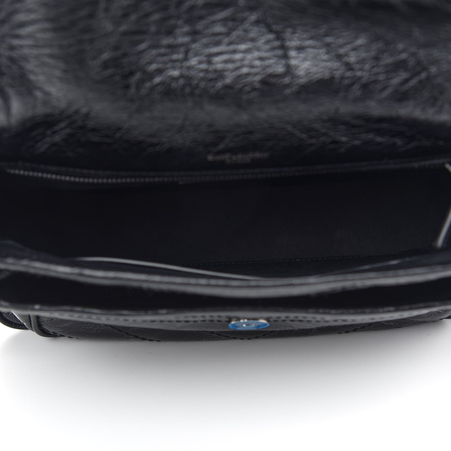 Saint Laurent Crinkled Calfskin Matelasse Monogram Medium Niki Chain Satchel Black 5 of 9