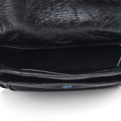 Saint Laurent Crinkled Calfskin Matelasse Monogram Medium Niki Chain Satchel Black 5 of 9