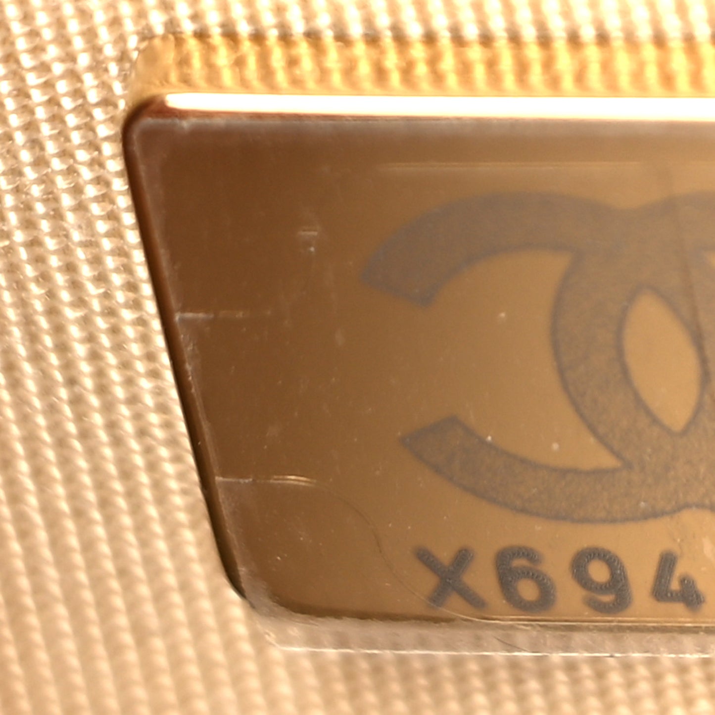 Lambskin Quilted CC Pearl Crush Wallet on Chain WOC Grey