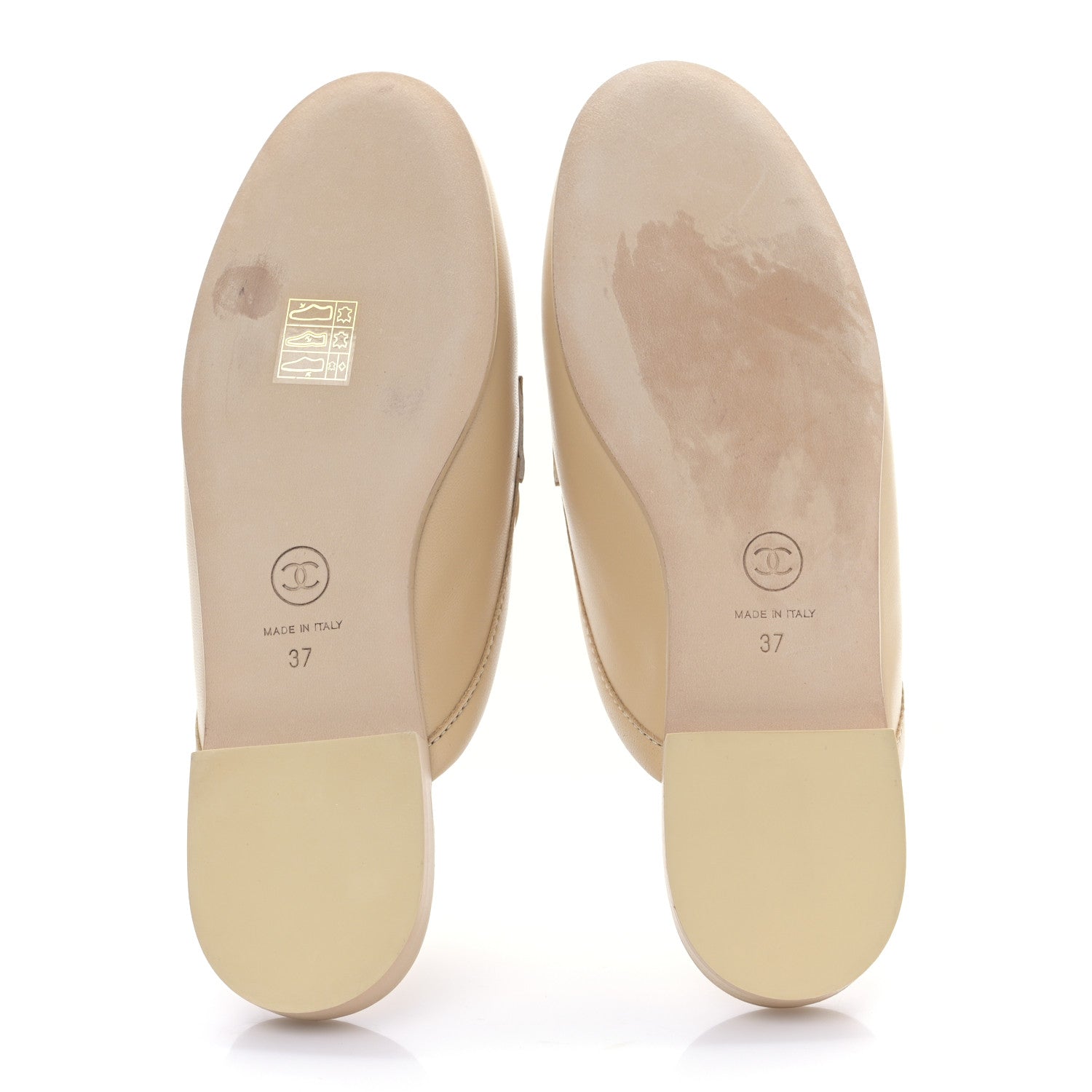Chanel Lambskin Pearl CC Mules 37 Beige 5 of 8