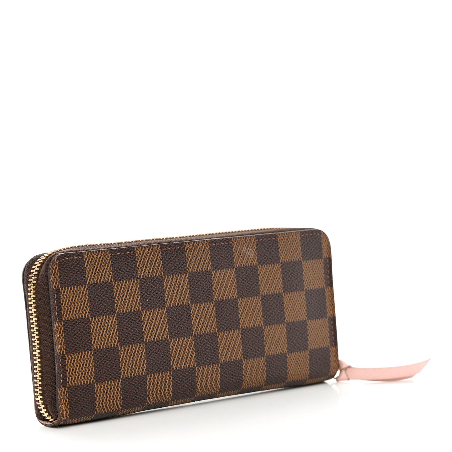 Damier Ebene Clemence Wallet Rose Ballerine