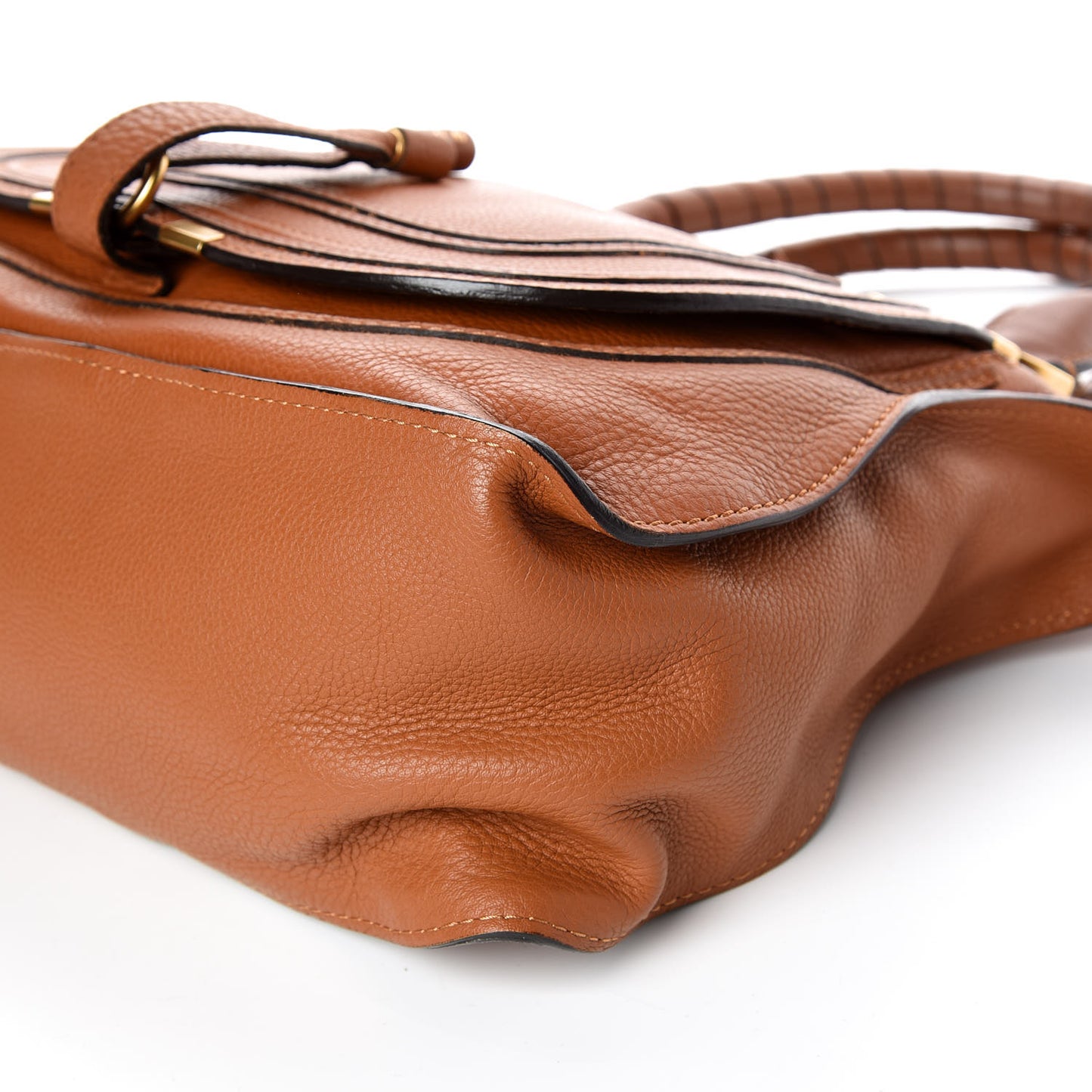Calfskin Medium Marcie Satchel Tan