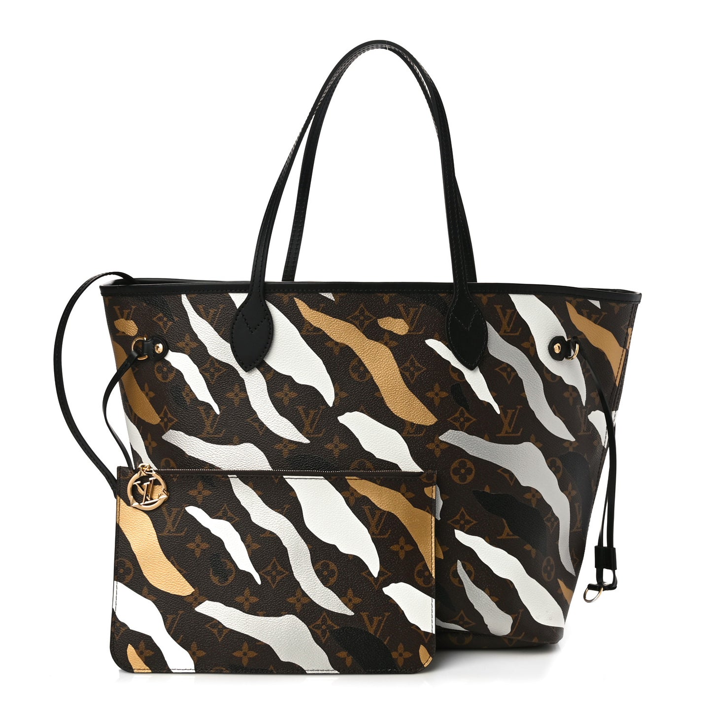 X LOL Monogram Neverfull MM Gold Silver