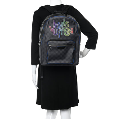 Louis Vuitton Damier Graphite Logo Josh Backpack Blue Multicolor 2 of 10