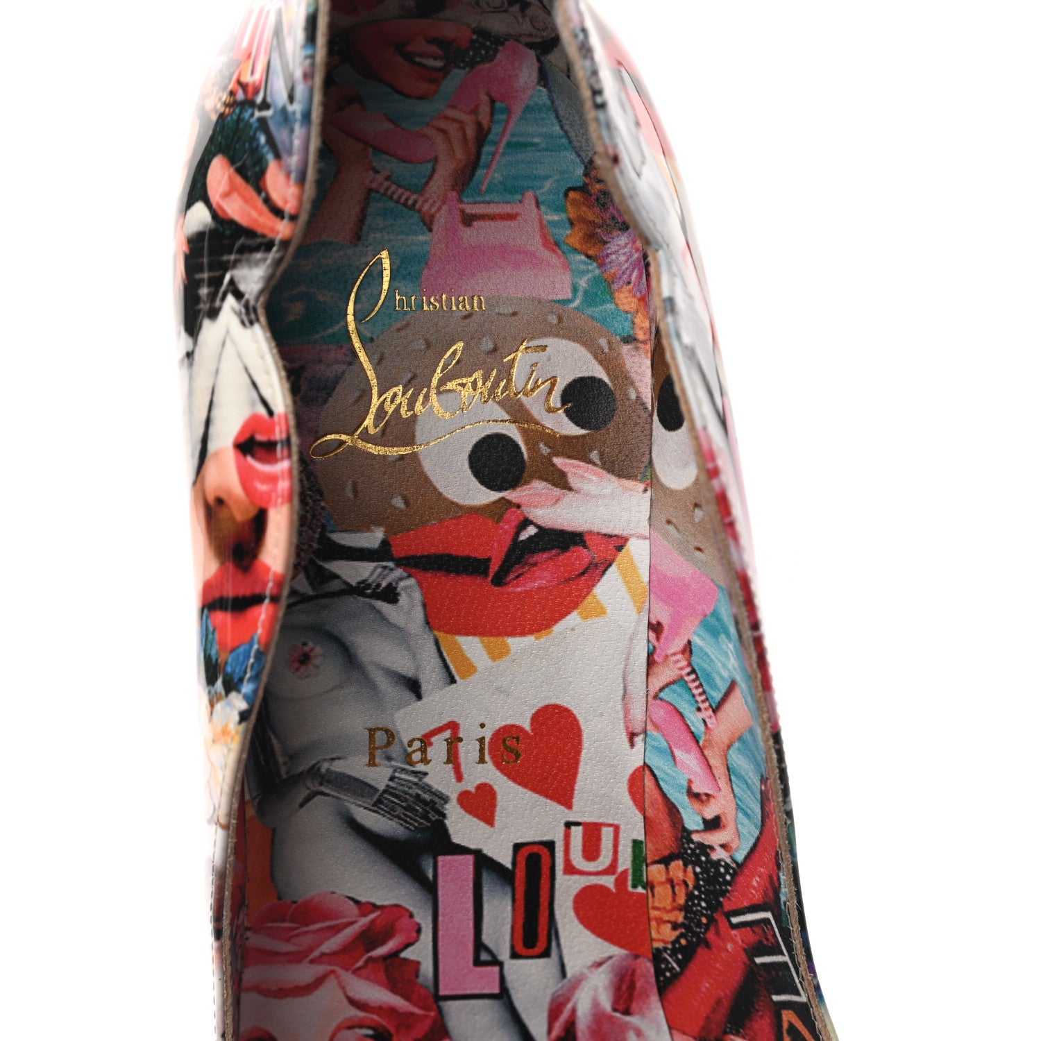 Christian Louboutin Patent Graphic Love Hot Chick 100 Pumps 39 Multicolor 7 of 9