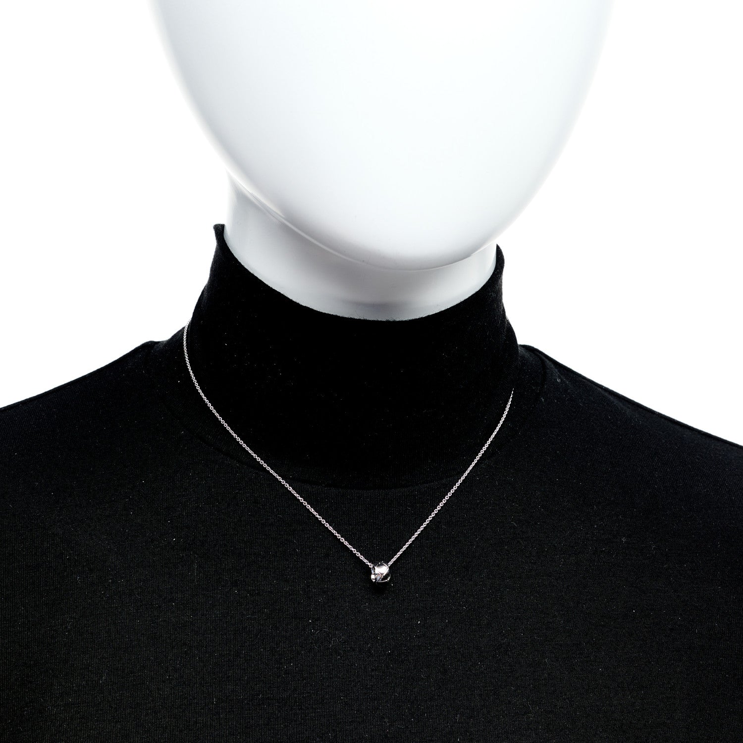 Chanel 18K White Gold Coco Crush Pendant Necklace 2 of 7