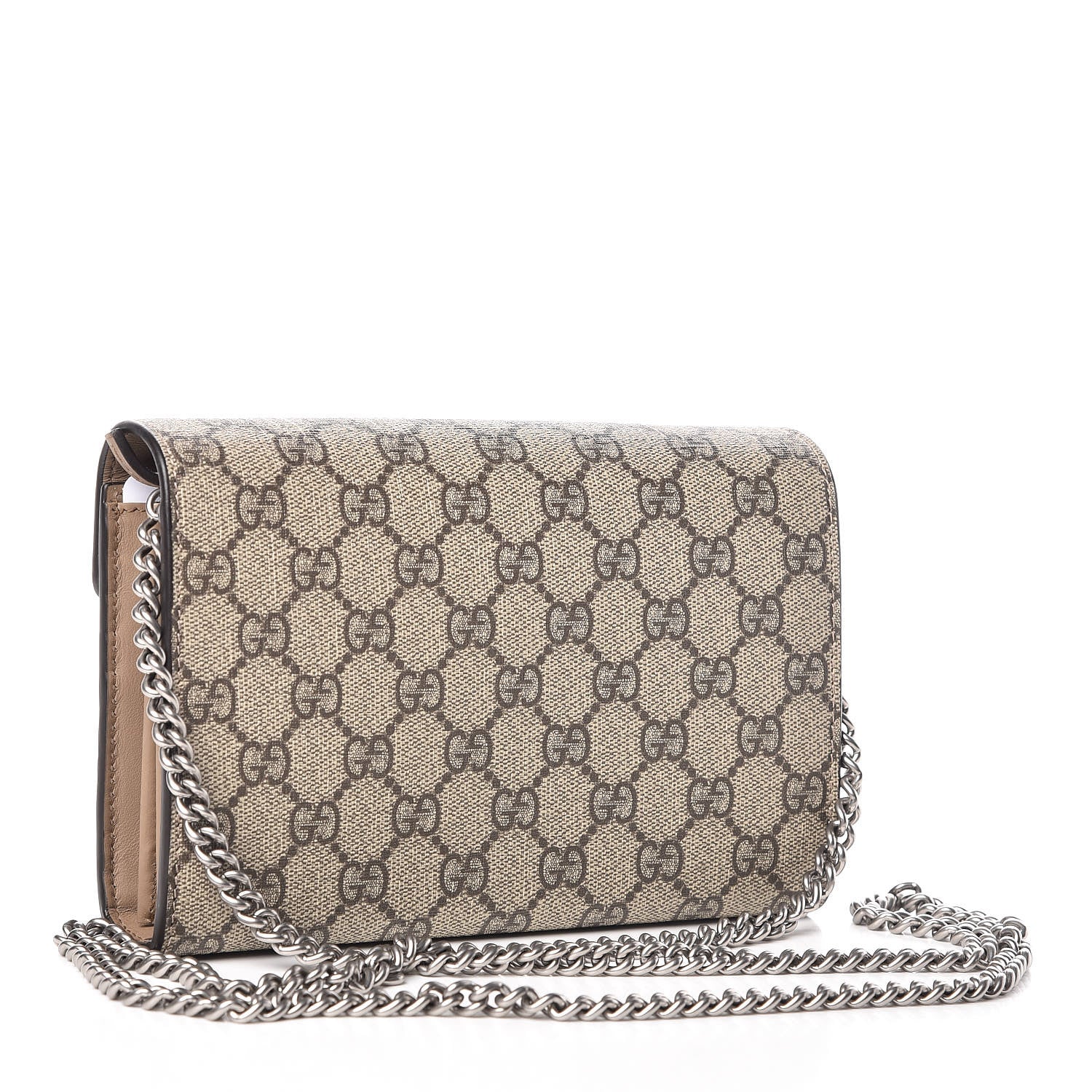 Gucci GG Supreme Monogram Mini Dionysus Chain Wallet Beige Taupe 3 of 10