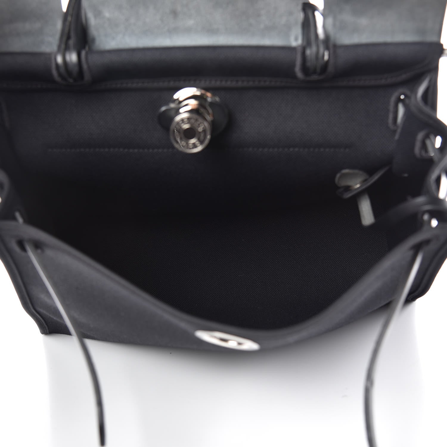 Hermes Military Toile Vache Hunter Herbag Zip PM 31 Black 5 of 11