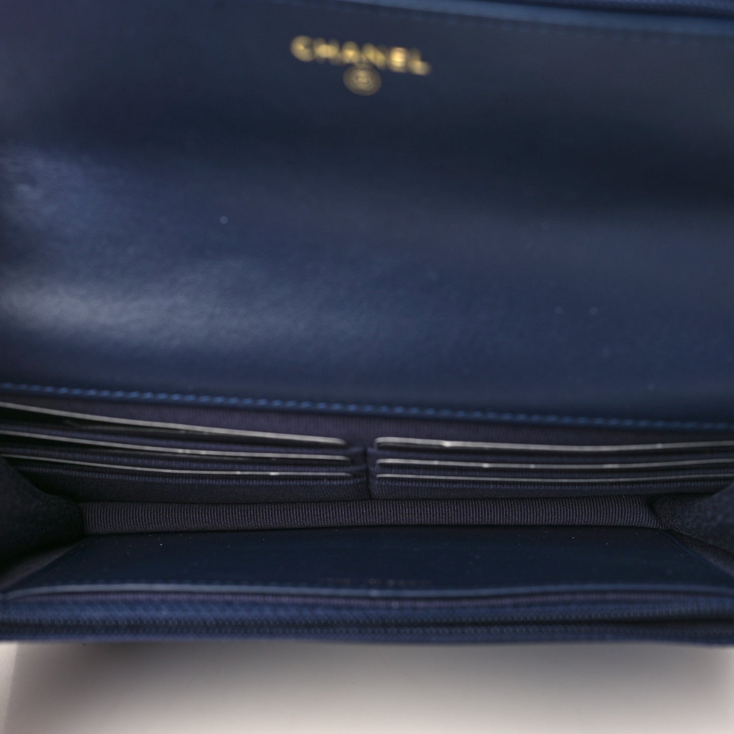 Denim Quilted Chanel 19 Wallet On Chain WOC Blue