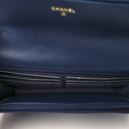 Chanel Denim Quilted Chanel 19 Wallet On Chain WOC Blue 5 of 10