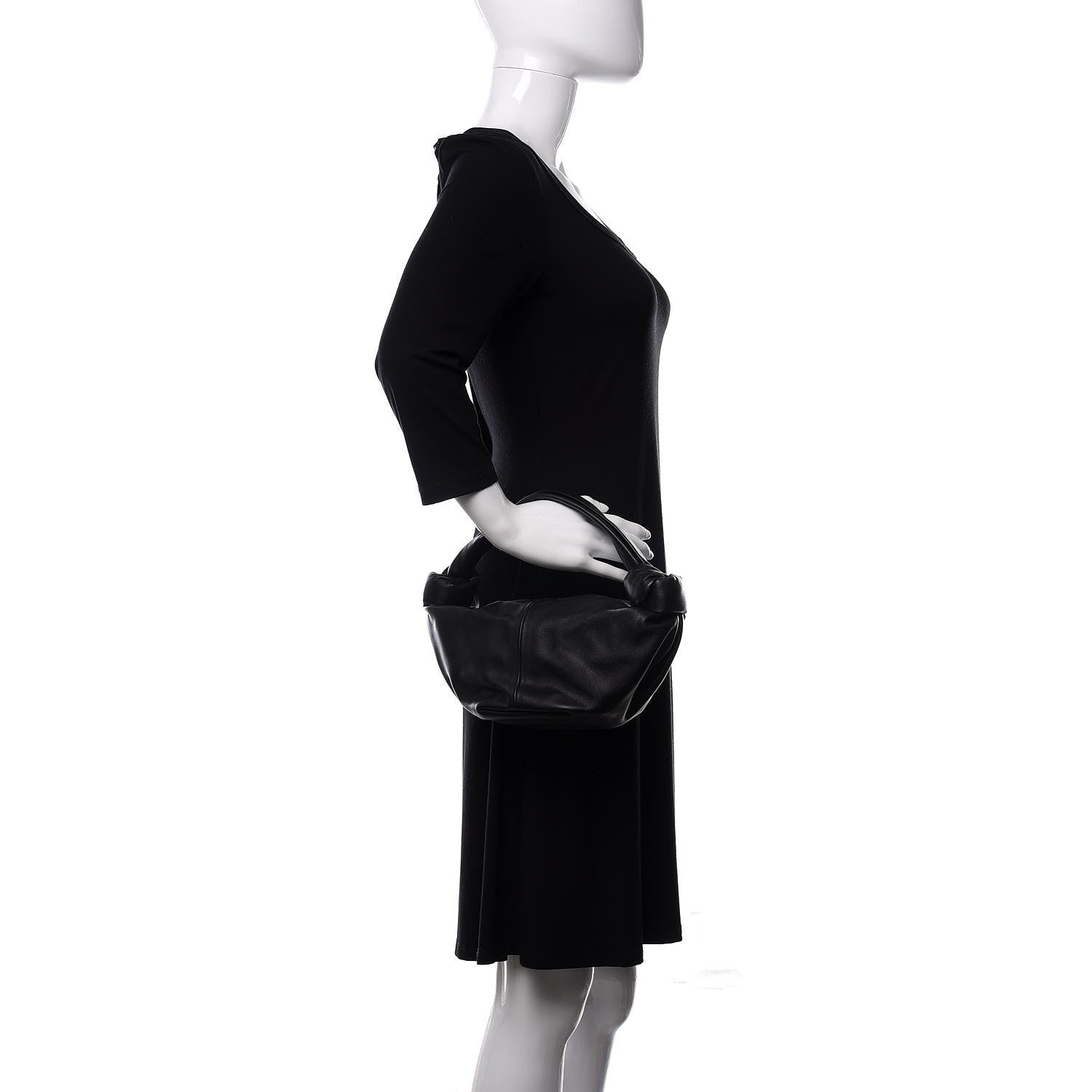 Bottega Veneta Nappa Mini Double Knot Bag Black 2 of 11