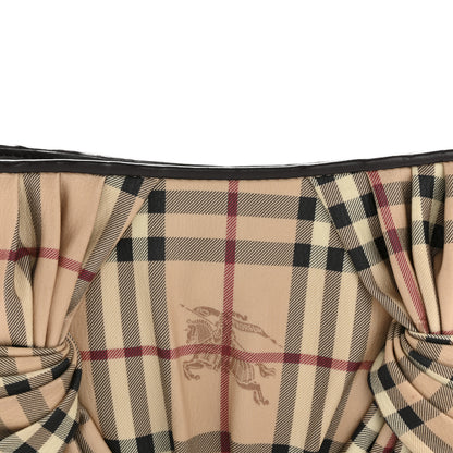 Burberry Haymarket Check Knot Shoulder Bag Chocolate 9 of 16