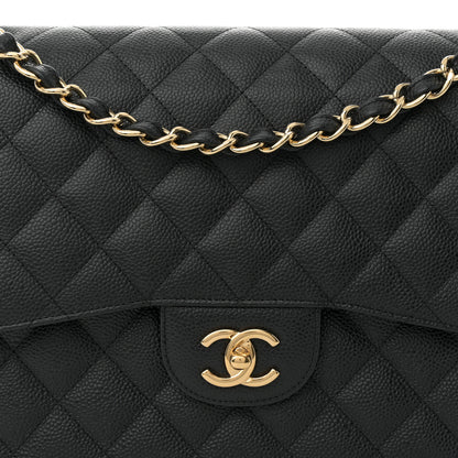Chanel Caviar Quilted Jumbo Double Flap Black 8 of 12