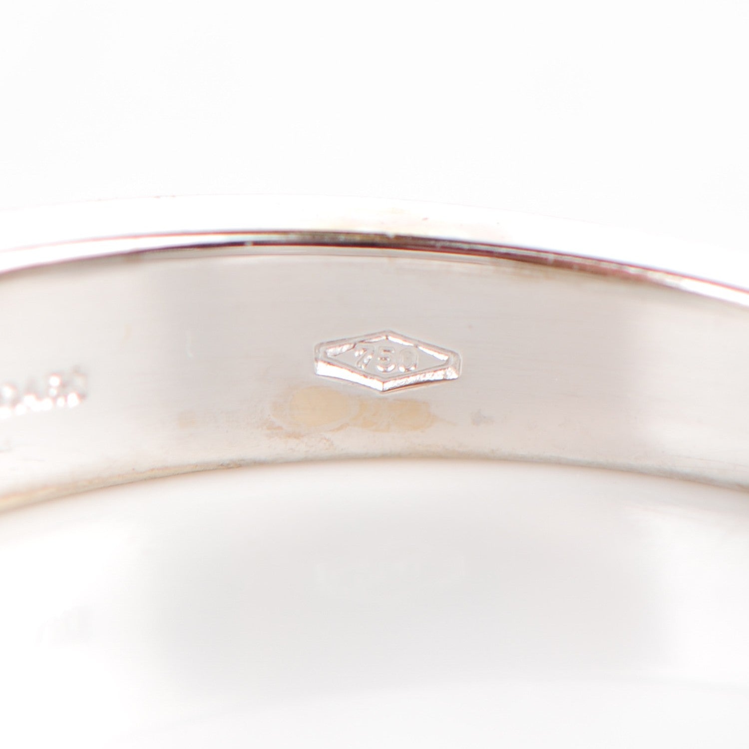 Bulgari 18K White Gold Diamond B.Zero1 Charm Ring 54 6.75 7 of 7