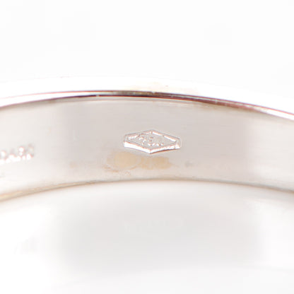 Bulgari 18K White Gold Diamond B.Zero1 Charm Ring 54 6.75 7 of 7