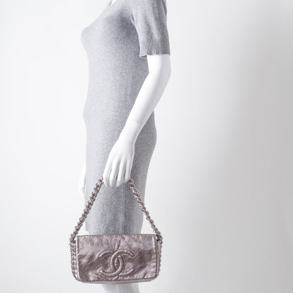 Chanel Leather Modern Chain Flap Bag Dark Silver 2 of 10