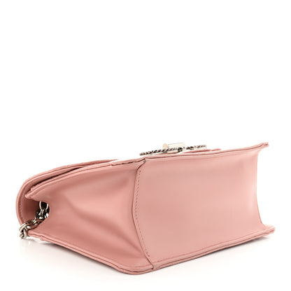 Salvatore Ferragamo Calfskin Quilted Gancini Flap Bag Antique Rose 4 of 13