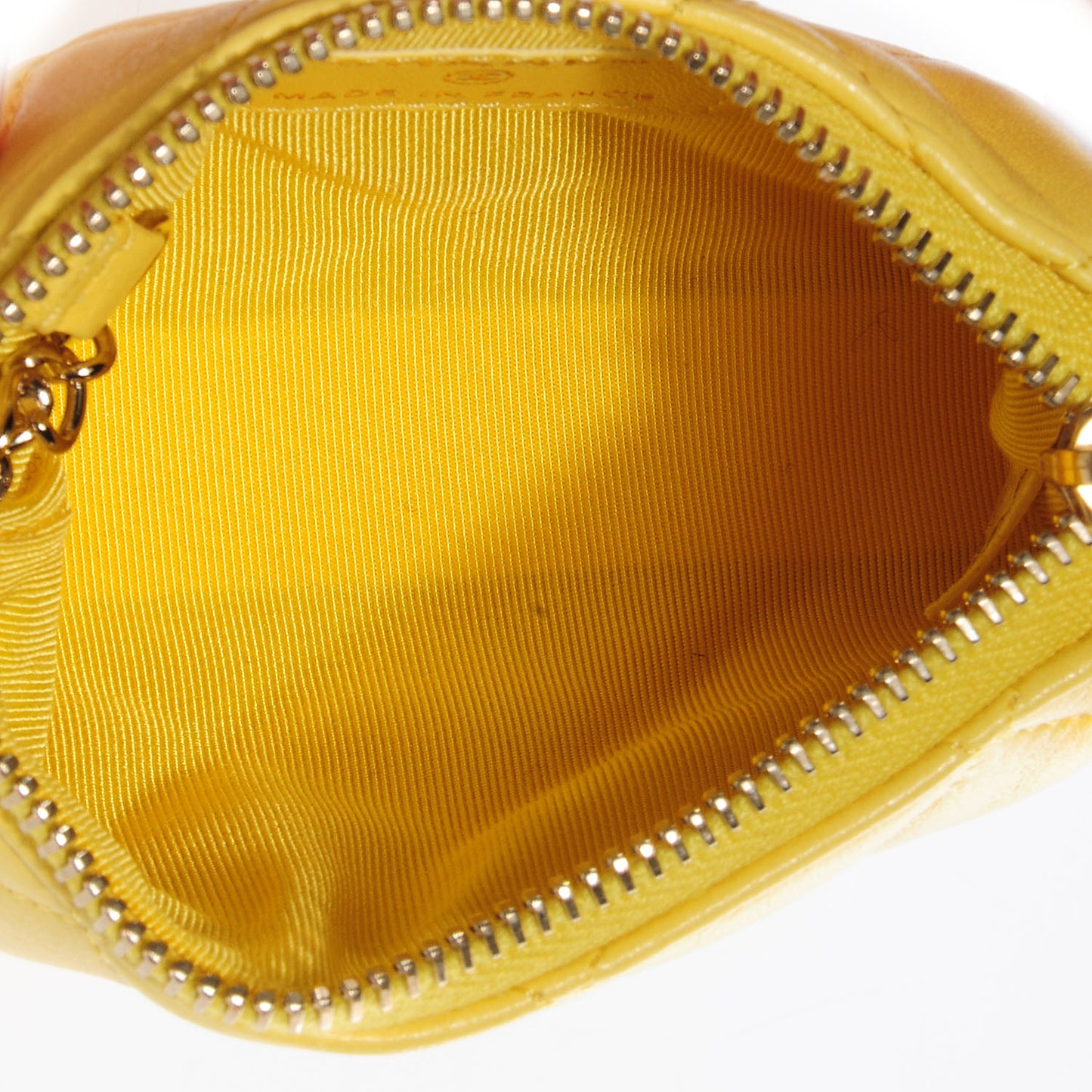 Lambskin Key Holder Case Jaune Yellow