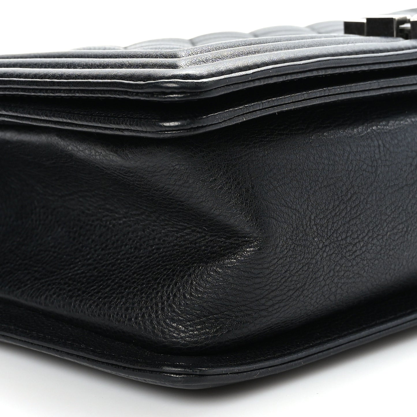 Calfskin Quilted Medium Boy Flap Black
