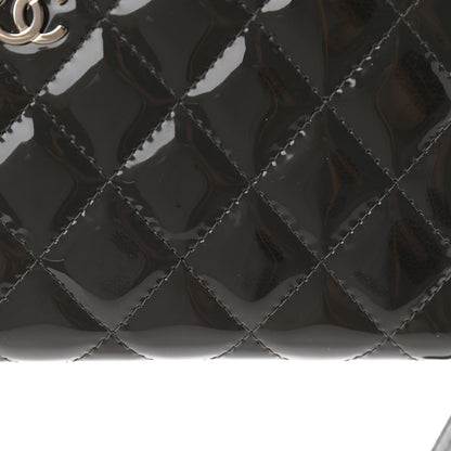 Chanel Patent Calfskin Zip Around Wallet Dark Grey 9 of 11