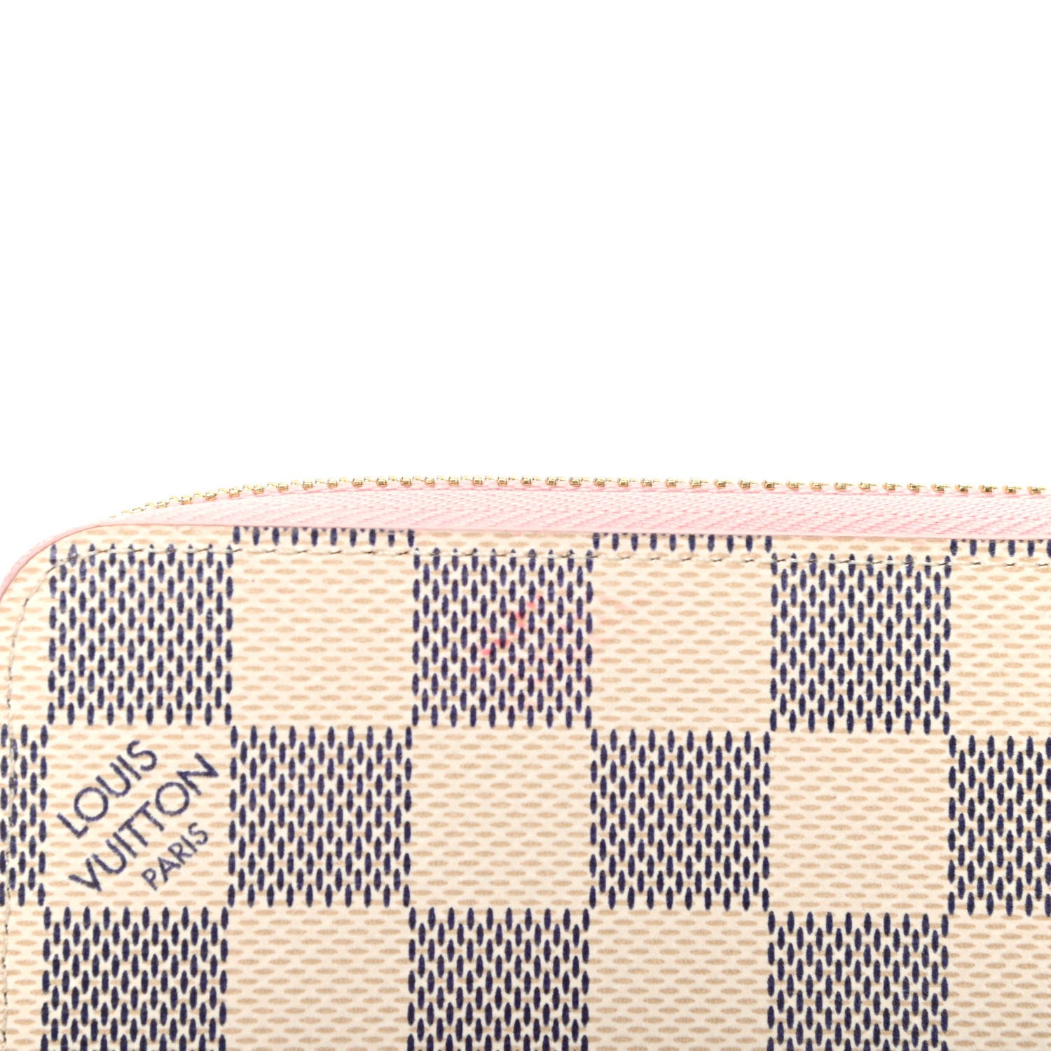 Louis Vuitton Damier Azur Zippy Wallet Rose Ballerine 7 of 10