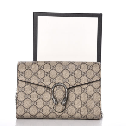 Gucci GG Supreme Monogram Mini Dionysus Chain Wallet Beige Taupe 9 of 9