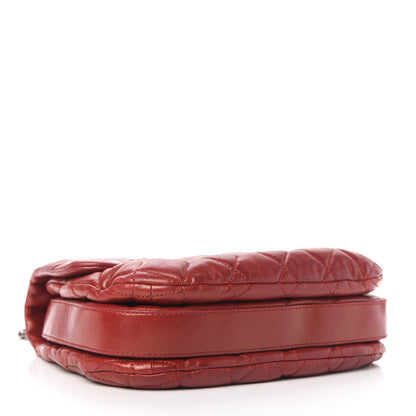 Chanel Lambskin Quilted Large Chanel 3 Flap Rouge Fonce 4 of 11