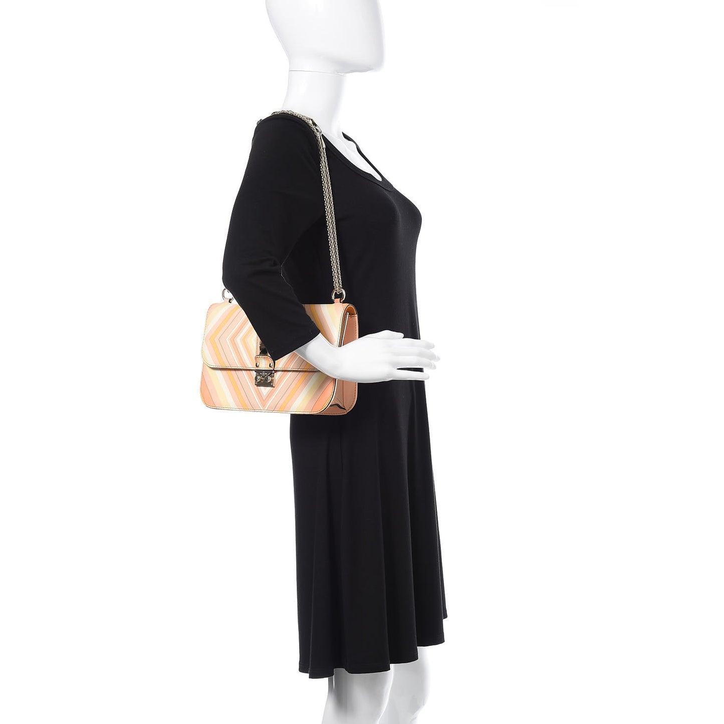 Vitello Native Couture 1975 Medium Glam Lock Rockstud Flap Mandarin Sorbet