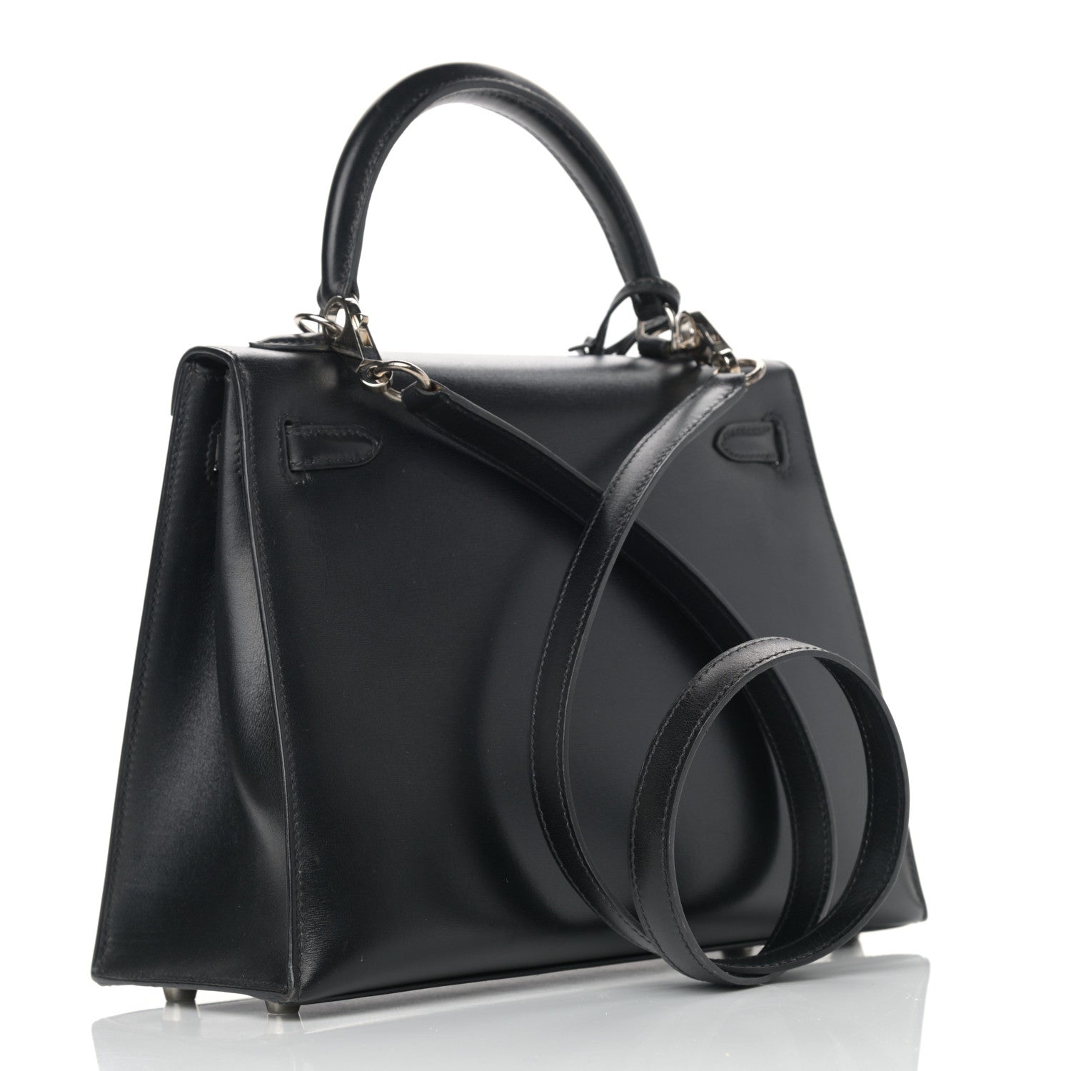 Hermes Box Kelly Sellier Guilloche 25 Black 3 of 13