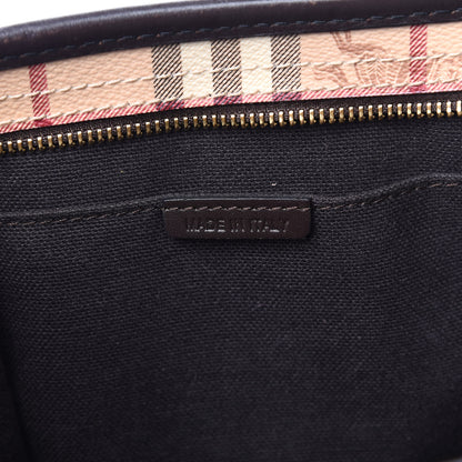 Burberry Haymarket Check Medium Regent Tote Chocolate 6 of 10