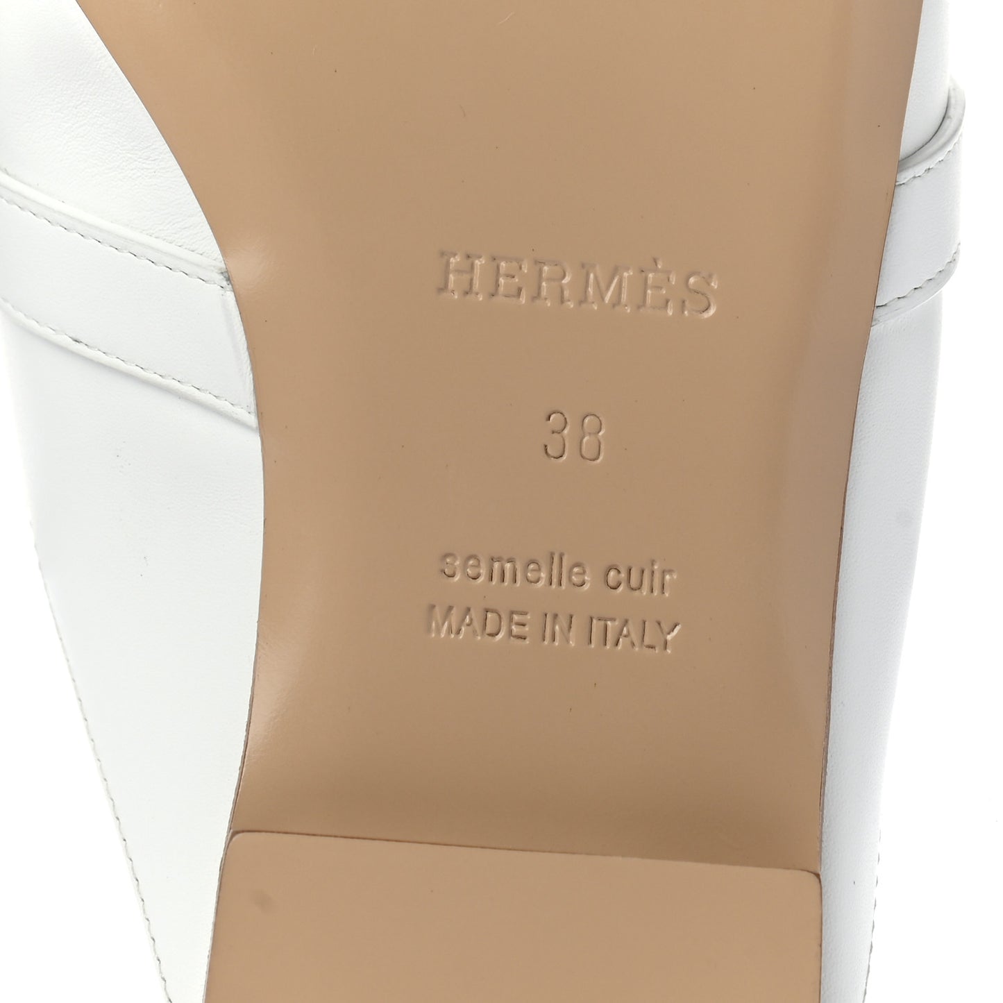 Calfskin Oz Mules 38 White
