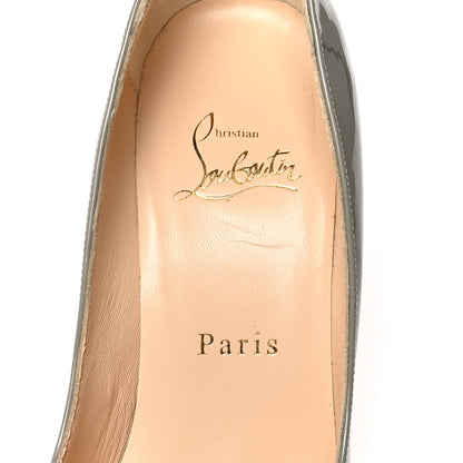 Christian Louboutin Patent Pigalle Follies 100 Pumps 36 Gris 6 of 7