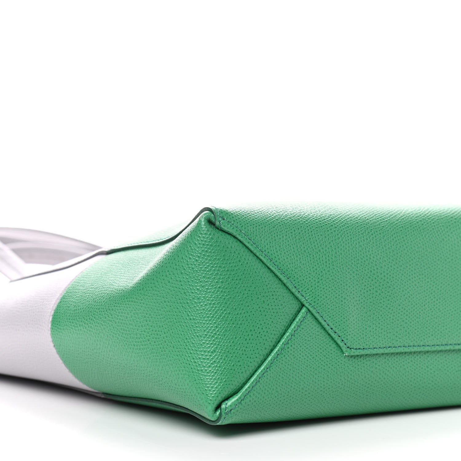 Celine Grained Calfskin Small Vertical Bi-Cabas Mineral Mint 9 of 10