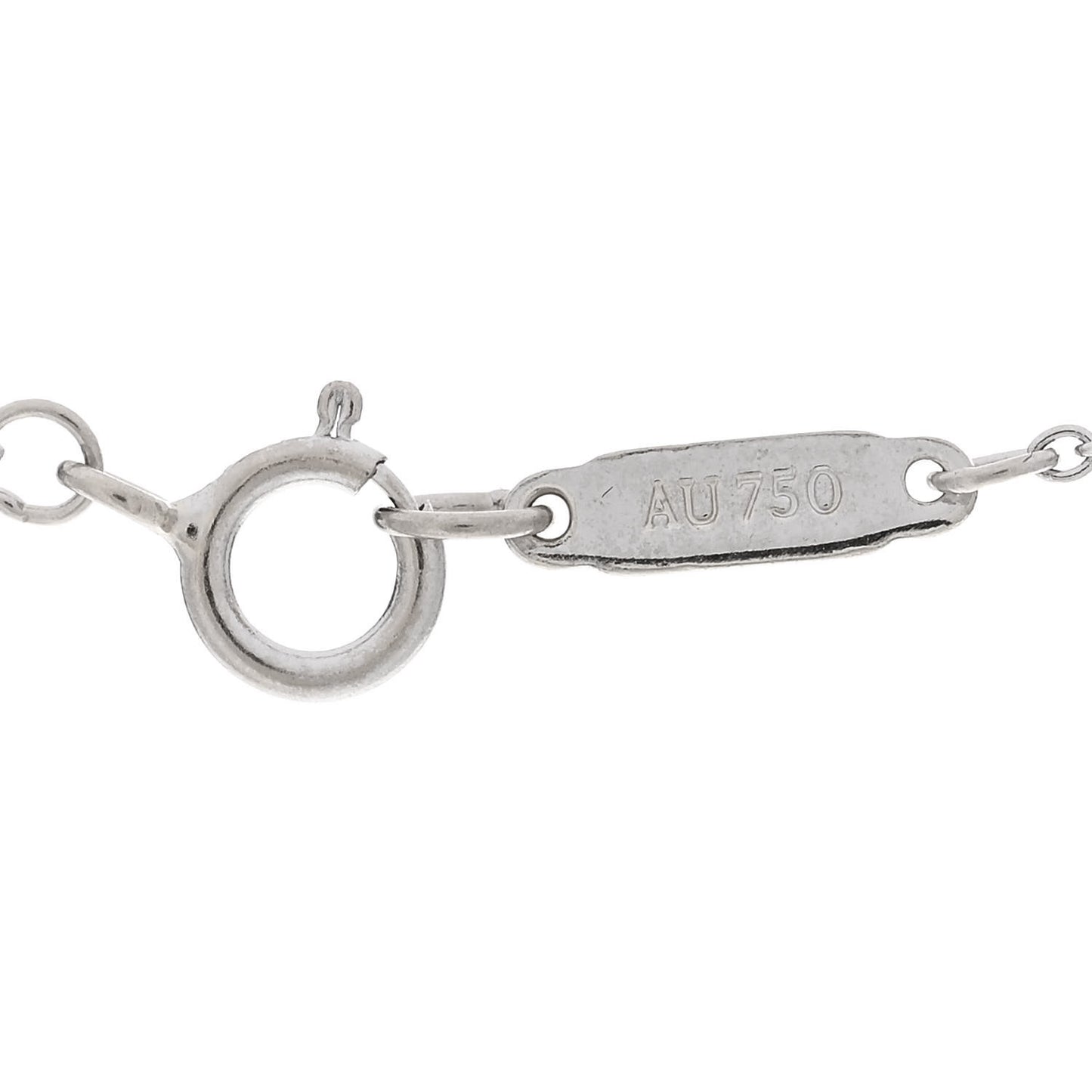 18K White Gold Diamond Metro Heart Pendant Necklace