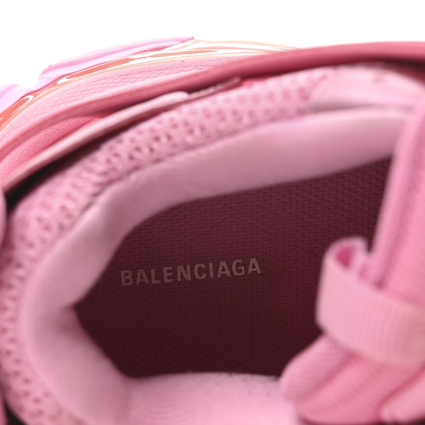 Mesh Nubuck Effect Fabric LED Womens Track Sneakers 39 Pink