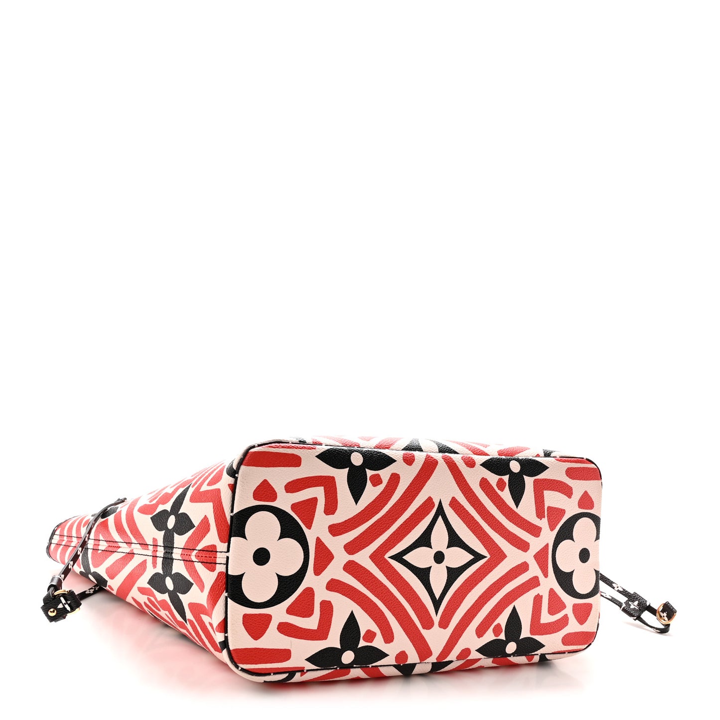 Monogram Giant Crafty Neverfull MM Creme Rouge Black