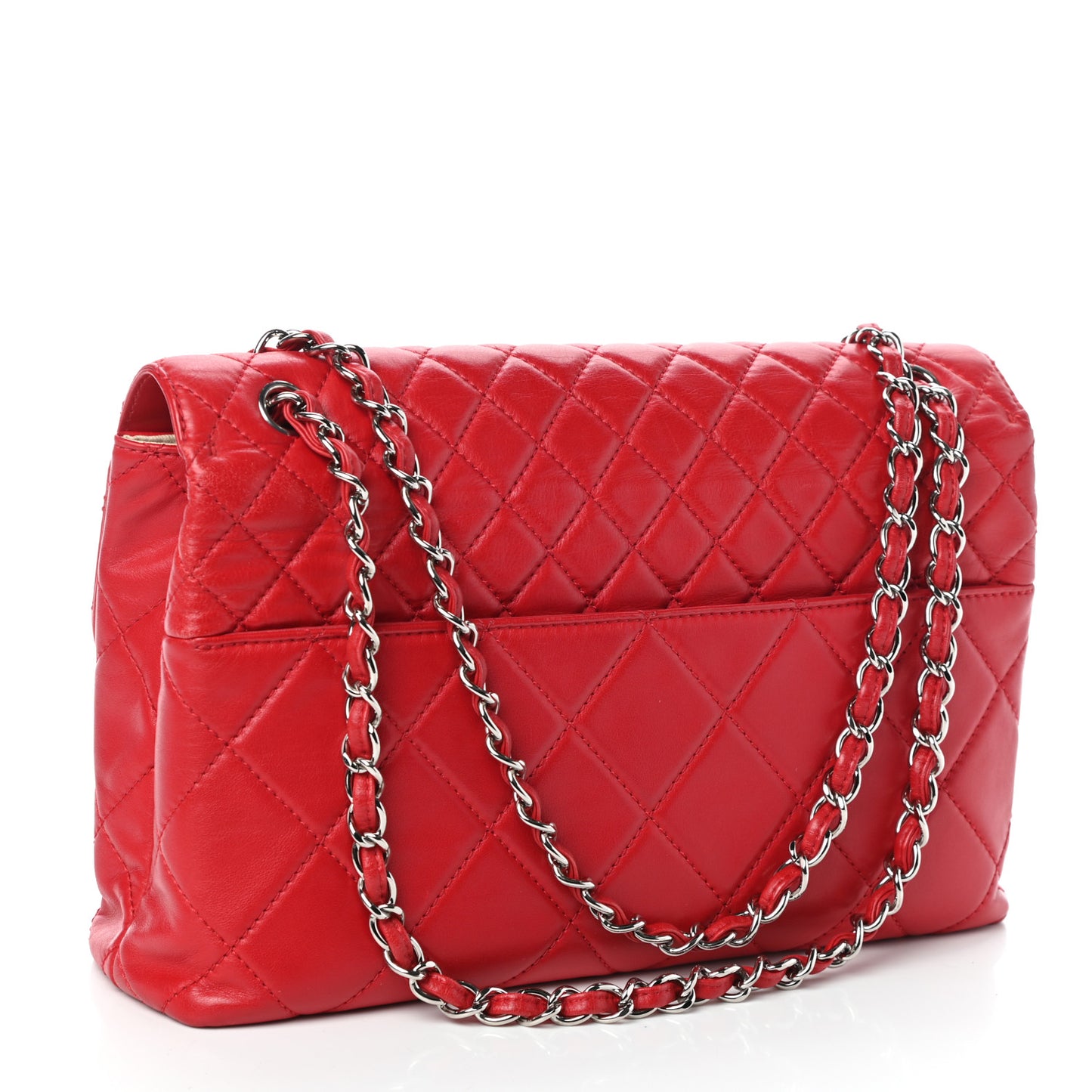 Calfskin Quilted In the Business Flap Bag Red