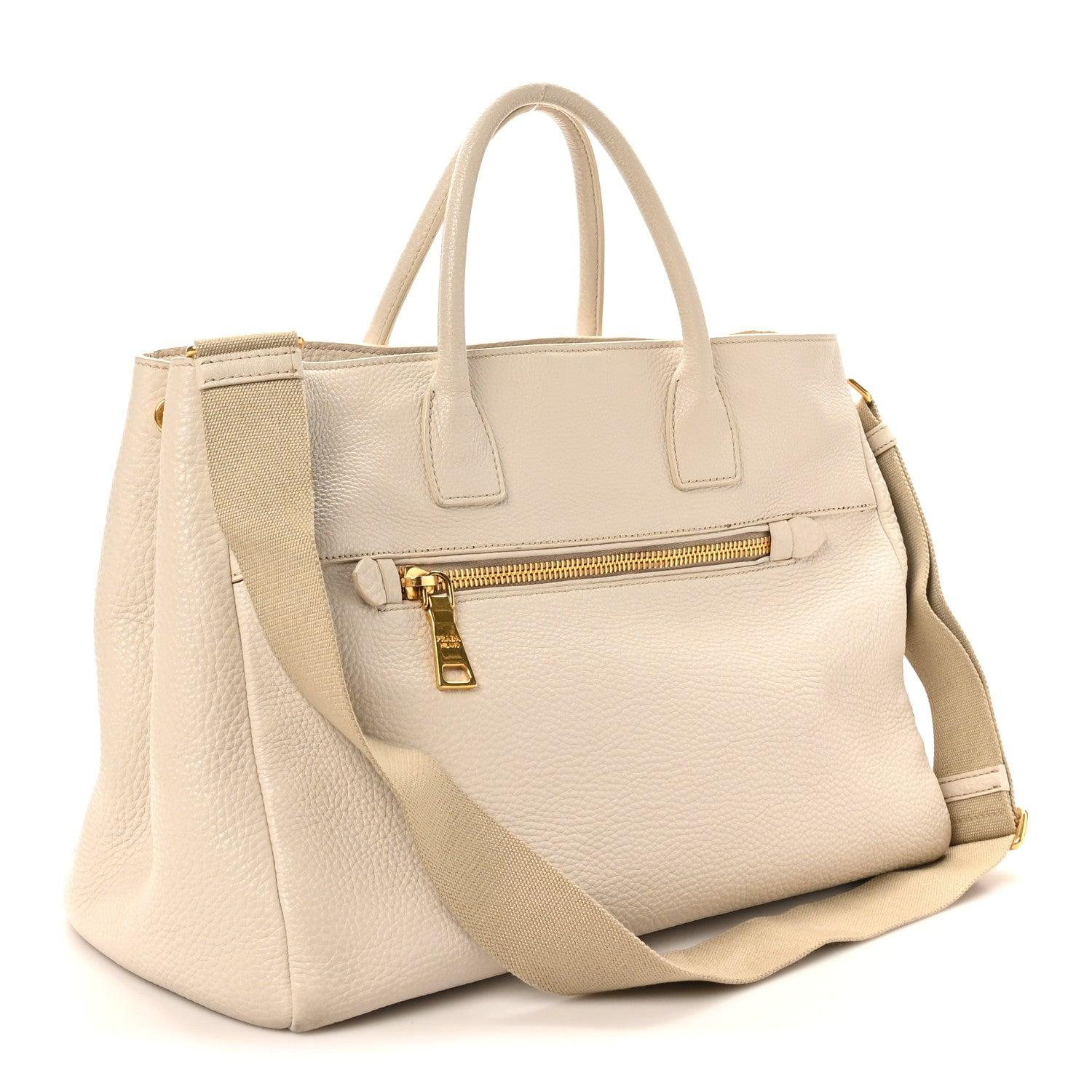 Prada Vitello Daino Top Handle Tote Talco 1832073 – FASHIONPHILE