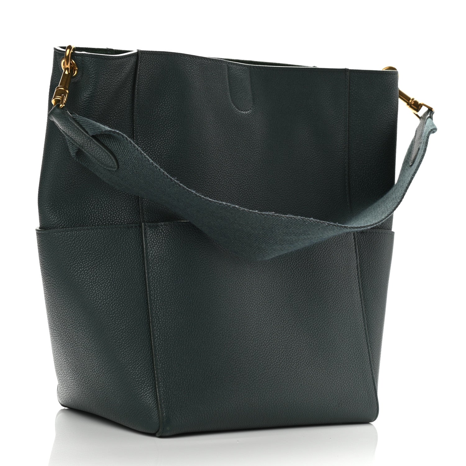 Celine Soft Grained Calfskin Sangle Bucket Bag Amazone 3 of 10