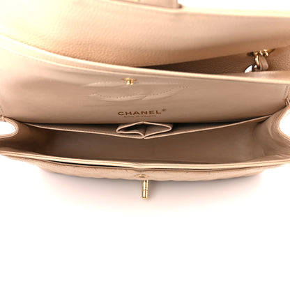 Chanel Caviar Quilted Medium Double Flap Beige 5 of 12