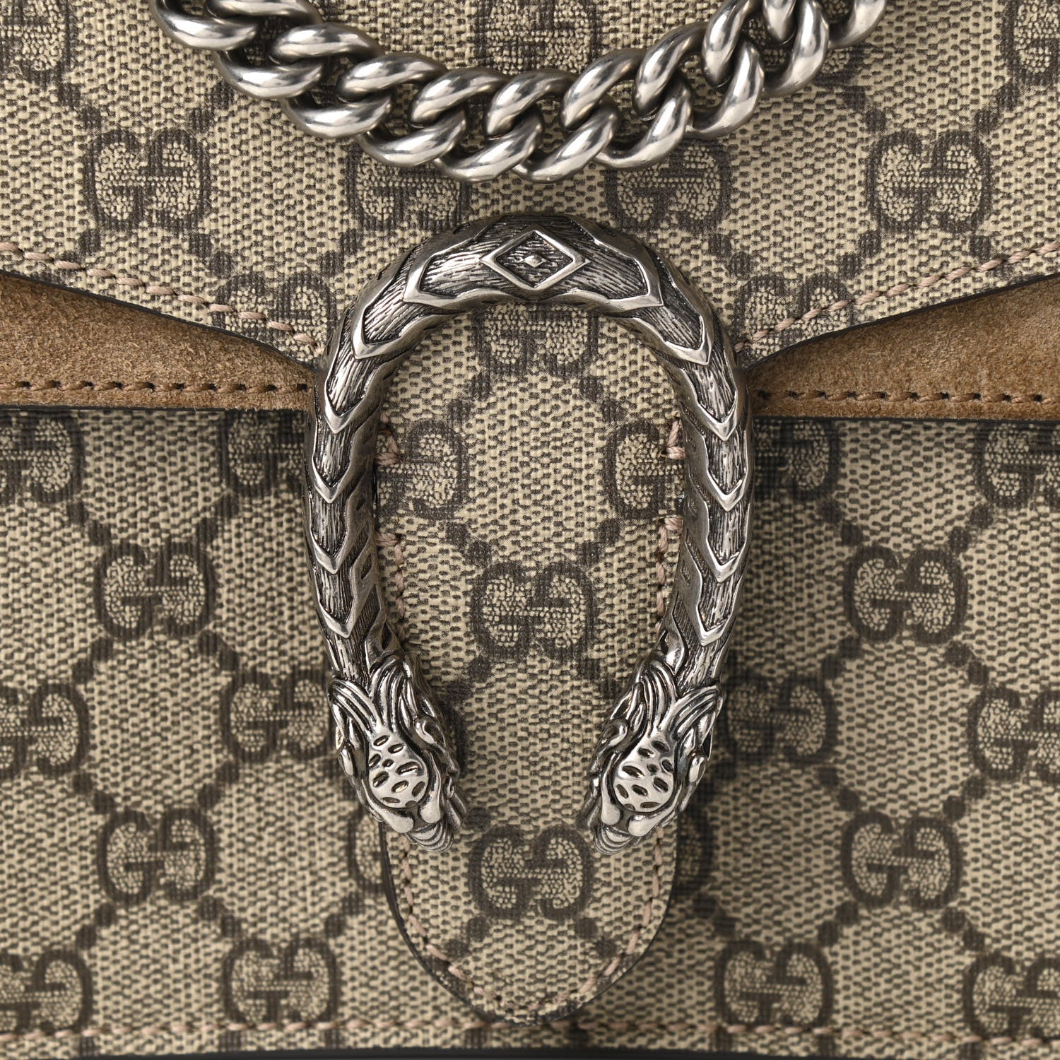 Gucci GG Supreme Monogram Mini Dionysus Shoulder Bag Taupe 10 of 11