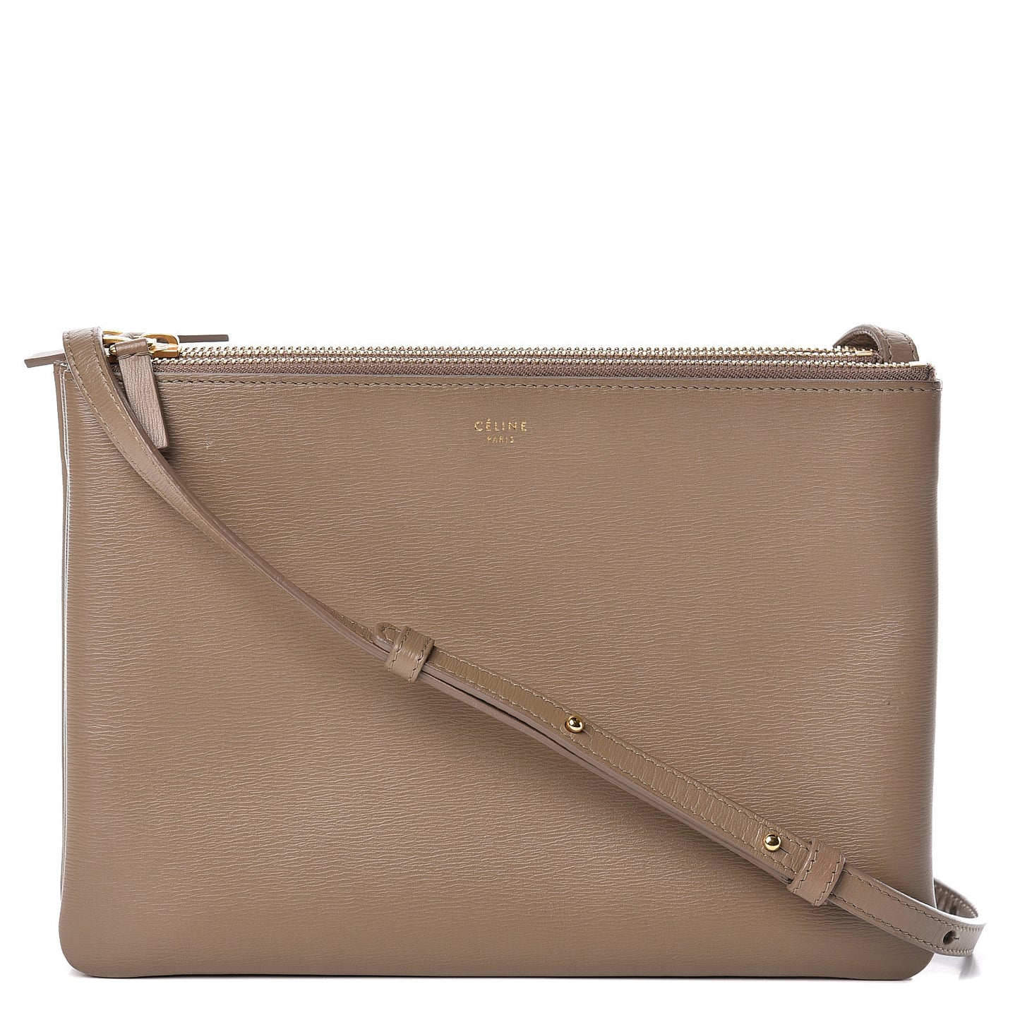 Lambskin Large Trio Crossbody Bag Taupe