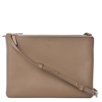 Celine Lambskin Large Trio Crossbody Bag Taupe 1 of 14