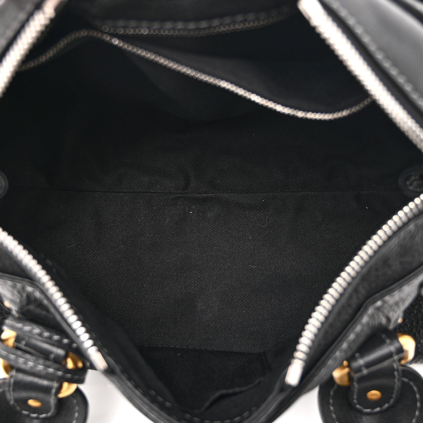 Calfskin Medium Paddington Satchel Black