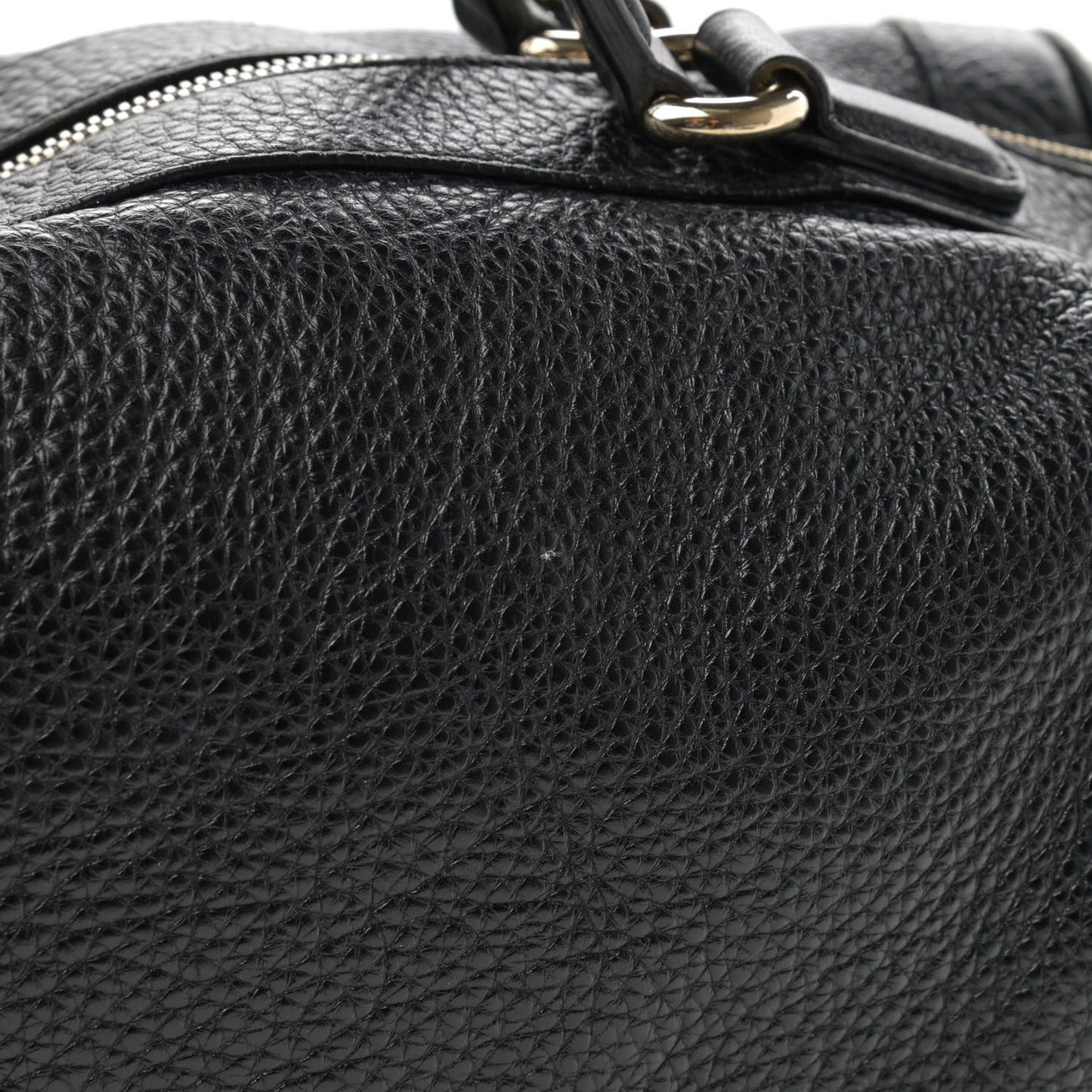 Pebbled Calfskin Medium Soho Boston Black