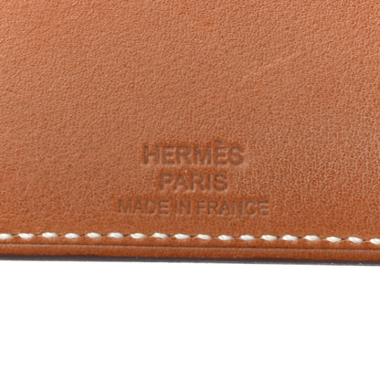 Hermes Epsom Barenia Evercolor Rooroo 3CC Card Holder Fauve Craie Bleu De Malte 5 of 6