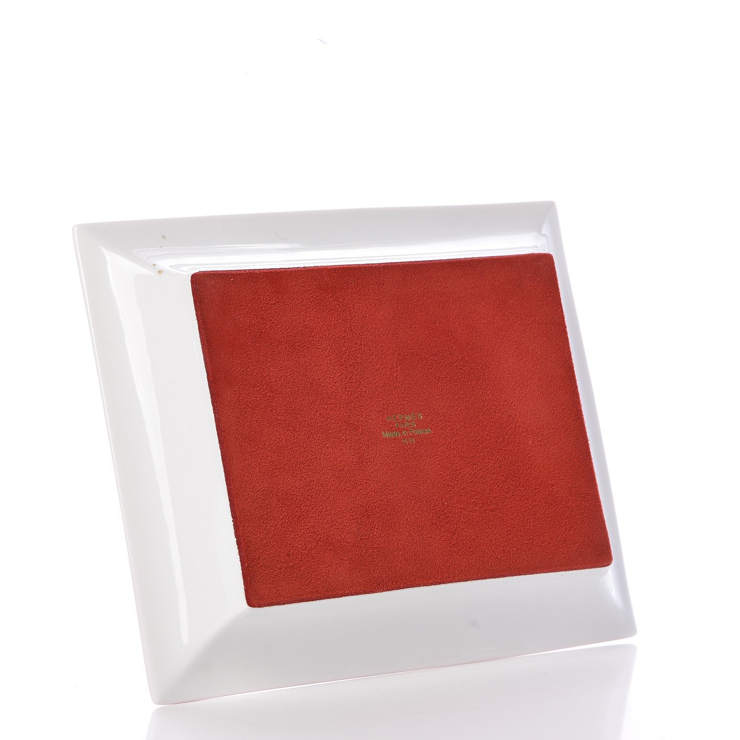Hermes Porcelain Sellier Change Tray Rouge Or 3 of 8