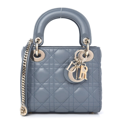 Christian Dior Lambskin Cannage Mini Lady Dior Cloud Blue 1 of 10