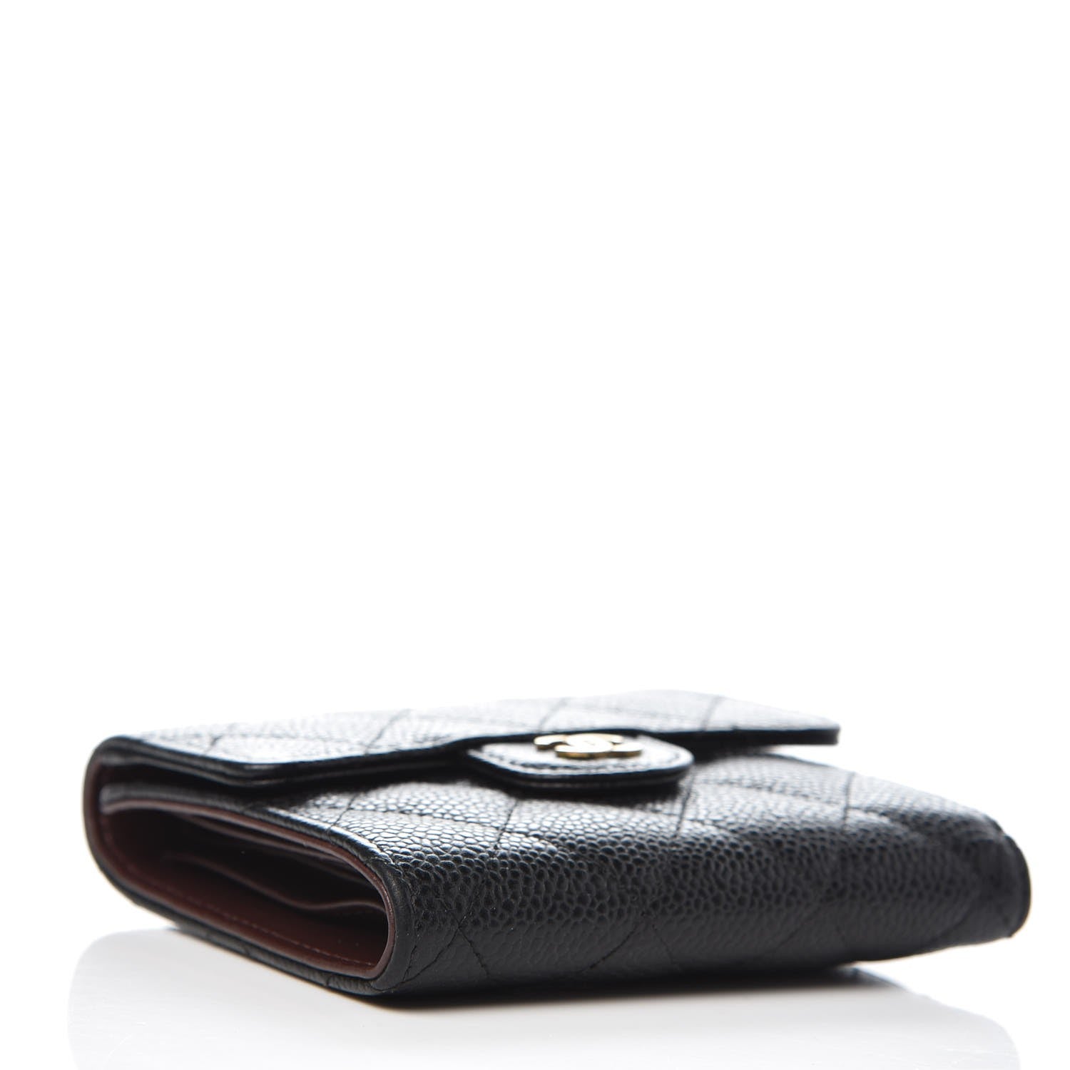 Chanel Caviar Quilted Compact Flap Wallet Black 4 of 9