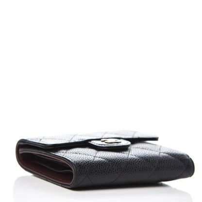 Chanel Caviar Quilted Compact Flap Wallet Black 4 of 9